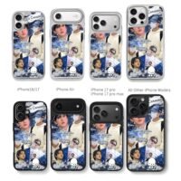 SKZ Changbin Pochacco collage Chris Brown Phone Case Black Electroplated Silver For Iphone 11 To 17