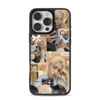 SKZ Felix cute selfie collage decor iPhone 16 Pro Max Black Case