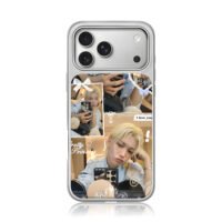 SKZ Felix cute selfie collage decor iPhone 17 Pro Max Electroplated Silver Case1
