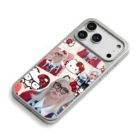 SKZ Felix Hello Kitty collage iPhone 17 Pro Max Electroplated Silver Case2