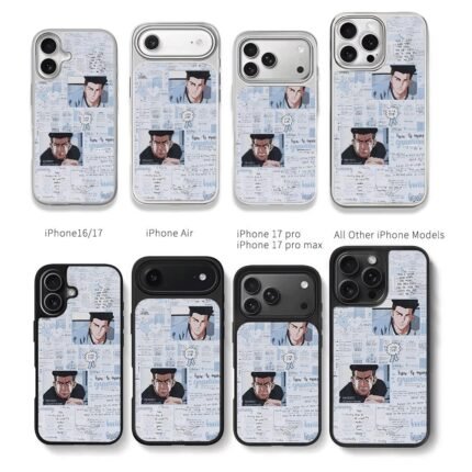 Slam Dunk boys Akagi Sendoh collage Chris Brown Phone Case Black Electroplated Silver For Iphone 11 To 17