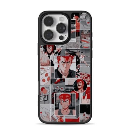 Slam Dunk Hanamichi manga collage iPhone 16 Pro Max Black Case