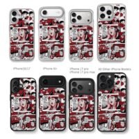Slam Dunk red comic anime collage Chris Brown Phone Case Black Electroplated Silver For Iphone 11 To 17