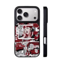 Slam Dunk red comic anime collage iPhone 17 Pro Max Black Case