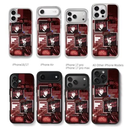Slam Dunk Rukawa Sakuragi red art Chris Brown Phone Case Black Electroplated Silver For Iphone 11 To 17