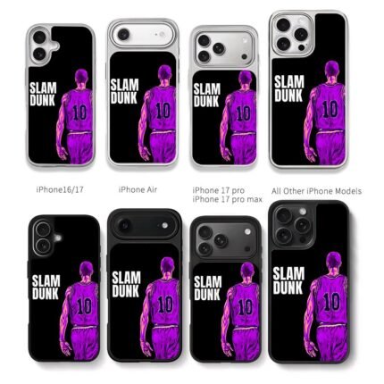 Slam Dunk Sakuragi No10 purple art Chris Brown Phone Case Black Electroplated Silver For Iphone 11 To 17