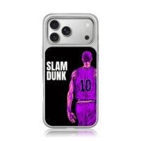 Slam Dunk Sakuragi No10 purple art iPhone 17 Pro Max Electroplated Silver Case1