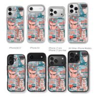 Slam Dunk Sakuragi Rukawa collage Chris Brown Phone Case Black Electroplated Silver For Iphone 11 To 17