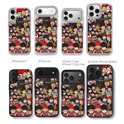 Slam Dunk Shohoku basketball team Chris Brown Phone Case Black Electroplated Silver For Iphone 11 To 17