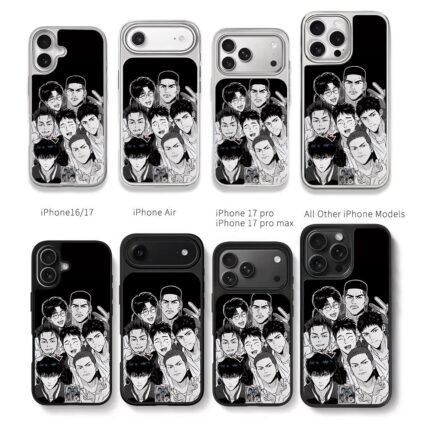 Slam Dunk Shohoku team group photo Chris Brown Phone Case Black Electroplated Silver For Iphone 11 To 17