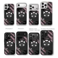 SLEDGEBI cat ear gas mask sledge Chris Brown Phone Case Black Electroplated Silver For Iphone 11 To 17