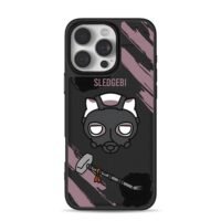 SLEDGEBI cat ear gas mask sledge iPhone 16 Pro Max Black Case