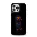 Smiley face vintage skateboard dark iPhone 16 Pro Max Black Case