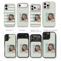 Smiling Taylor Swift 1989 TV photo Chris Brown Phone Case Black Electroplated Silver For Iphone 11 To 17