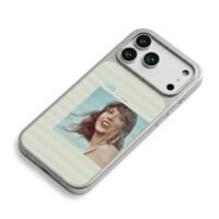 Smiling Taylor Swift 1989 TV photo iPhone 17 Pro Max Electroplated Silver Case2