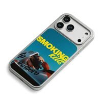 Smoking kills Marlboro Senna F1 car iPhone 17 Pro Max Electroplated Silver Case2