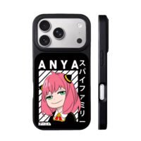 Smug Anya Spy x Family art iPhone 17 Pro Max Black Case