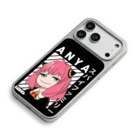 Smug Anya Spy x Family art iPhone 17 Pro Max Electroplated Silver Case2