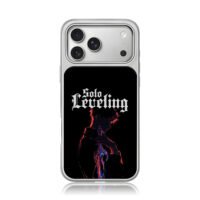 Solo Leveling anime boy sword dark art iPhone 17 Pro Max Electroplated Silver Case1