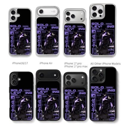Solo Leveling Arise Sung Jinwoo art Chris Brown Phone Case Black Electroplated Silver For Iphone 11 To 17