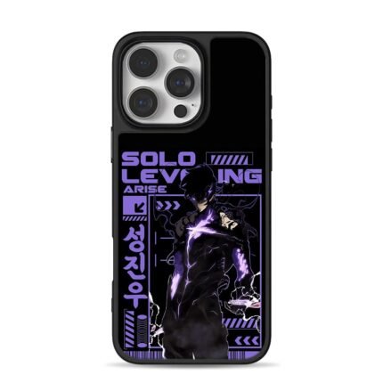 Solo Leveling Arise Sung Jinwoo art iPhone 16 Pro Max Black Case