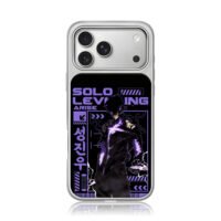 Solo Leveling Arise Sung Jinwoo art iPhone 17 Pro Max Electroplated Silver Case1