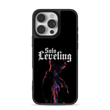 Solo Leveling Jinwoo dark sword art iPhone 16 Pro Max Black Case