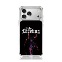 Solo Leveling Jinwoo dark sword art iPhone 17 Pro Max Electroplated Silver Case1