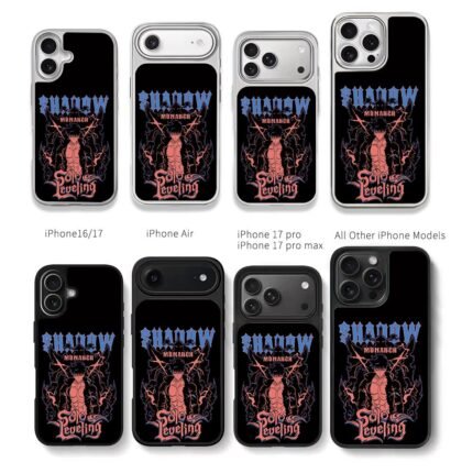 Solo Leveling Shadow Monarch Jinwoo Chris Brown Phone Case Black Electroplated Silver For Iphone 11 To 17