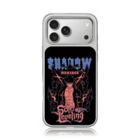 Solo Leveling Shadow Monarch Jinwoo iPhone 17 Pro Max Electroplated Silver Case1