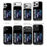 Solo Leveling Sung Jinwoo anime art Chris Brown Phone Case Black Electroplated Silver For Iphone 11 To 17