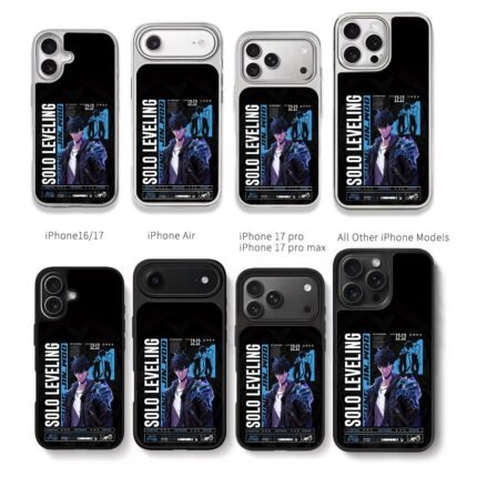 Solo Leveling Sung Jinwoo anime art Chris Brown Phone Case Black Electroplated Silver For Iphone 11 To 17