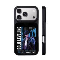 Solo Leveling Sung Jinwoo anime art iPhone 17 Pro Max Black Case