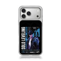 Solo Leveling Sung Jinwoo anime art iPhone 17 Pro Max Electroplated Silver Case1