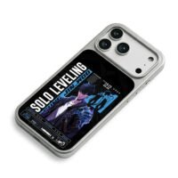 Solo Leveling Sung Jinwoo anime art iPhone 17 Pro Max Electroplated Silver Case2