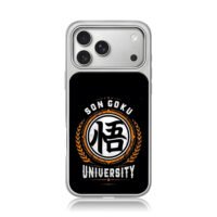 Son Goku University logo with Wu character iPhone 17 Pro Max Electroplated Silver Case1