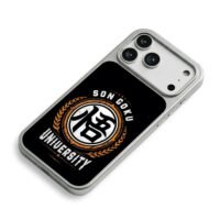 Son Goku University logo with Wu character iPhone 17 Pro Max Electroplated Silver Case2