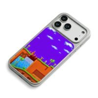 Sonic Green Hill Zone pixel art iPhone 17 Pro Max Electroplated Silver Case2