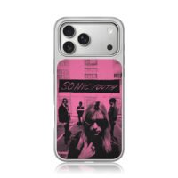 Sonic Youth pink black halftone art iPhone 17 Pro Max Electroplated Silver Case1