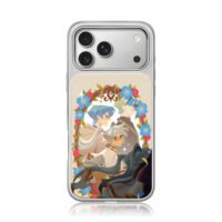 Sousou no Frieren floral wreath art iPhone 17 Pro Max Electroplated Silver Case1