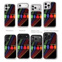 South Park 4 main silhouettes stripe Chris Brown Phone Case Black Electroplated Silver For Iphone 11 To 17