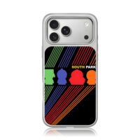 South Park 4 main silhouettes stripe iPhone 17 Pro Max Electroplated Silver Case1