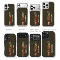 South Park cartoon character lineup Chris Brown Phone Case Black Electroplated Silver For Iphone 11 To 17