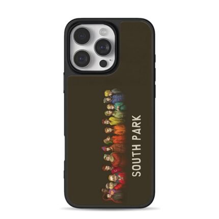 South Park cartoon character lineup iPhone 16 Pro Max Black Case