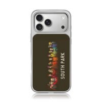 South Park cartoon character lineup iPhone 17 Pro Max Electroplated Silver Case1