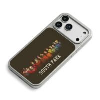 South Park cartoon character lineup iPhone 17 Pro Max Electroplated Silver Case2