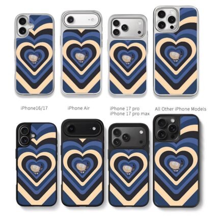 South Park Craig layered hearts Chris Brown Phone Case Black Electroplated Silver For Iphone 11 To 17