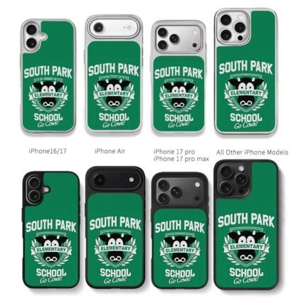 South Park Elementary cow Go Cows Chris Brown Phone Case Black Electroplated Silver For Iphone 11 To 17