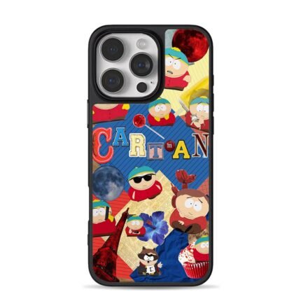 South Park Eric Cartman collage iPhone 16 Pro Max Black Case