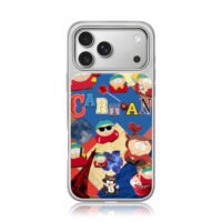 South Park Eric Cartman collage iPhone 17 Pro Max Electroplated Silver Case1